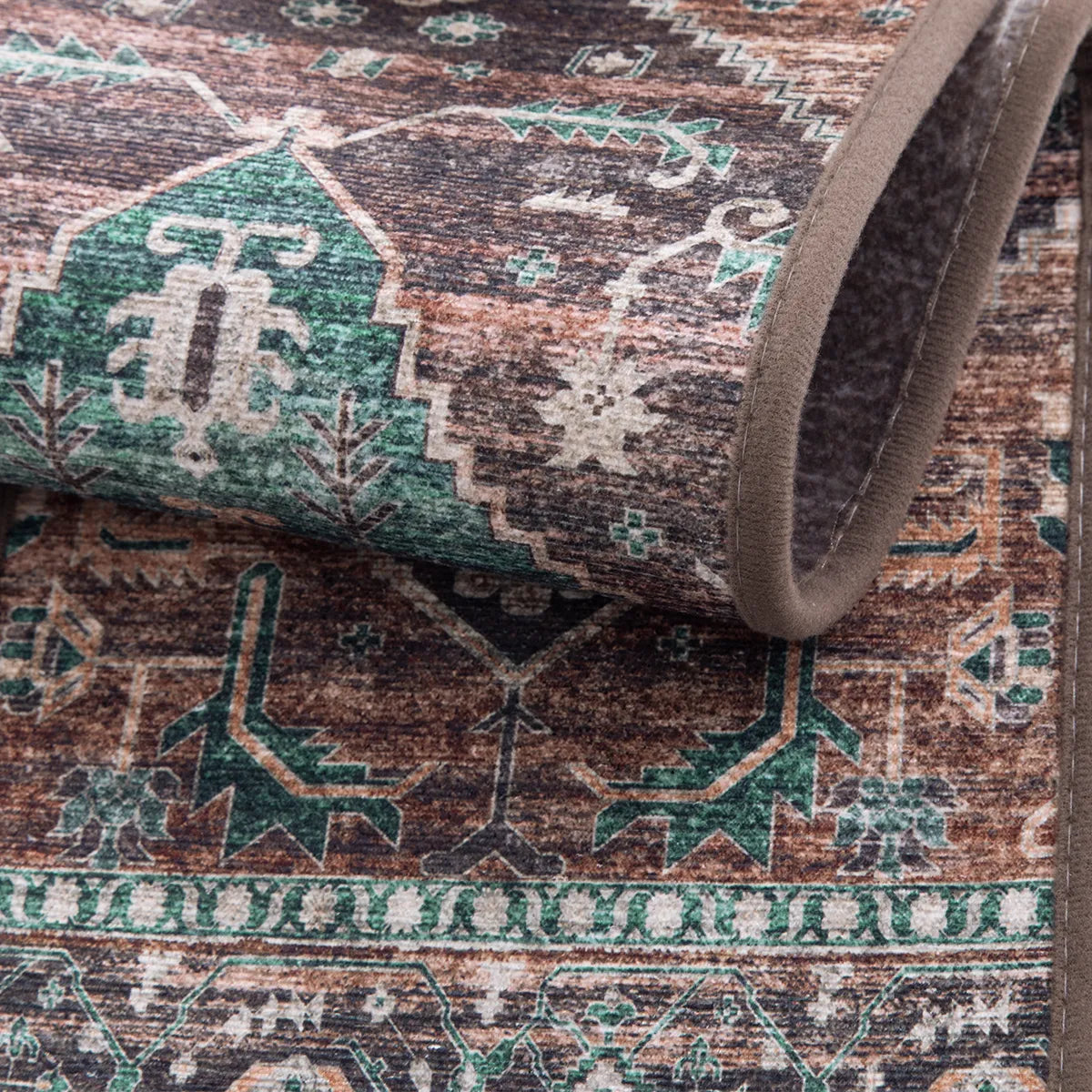 Dorie Washable Vintage Medallion Dullteal Stair Treads Rug Rugs Lahome