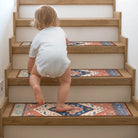 Dorie Washable Vintage Medallion Rust Red Stair Treads Rug Rugs Lahome