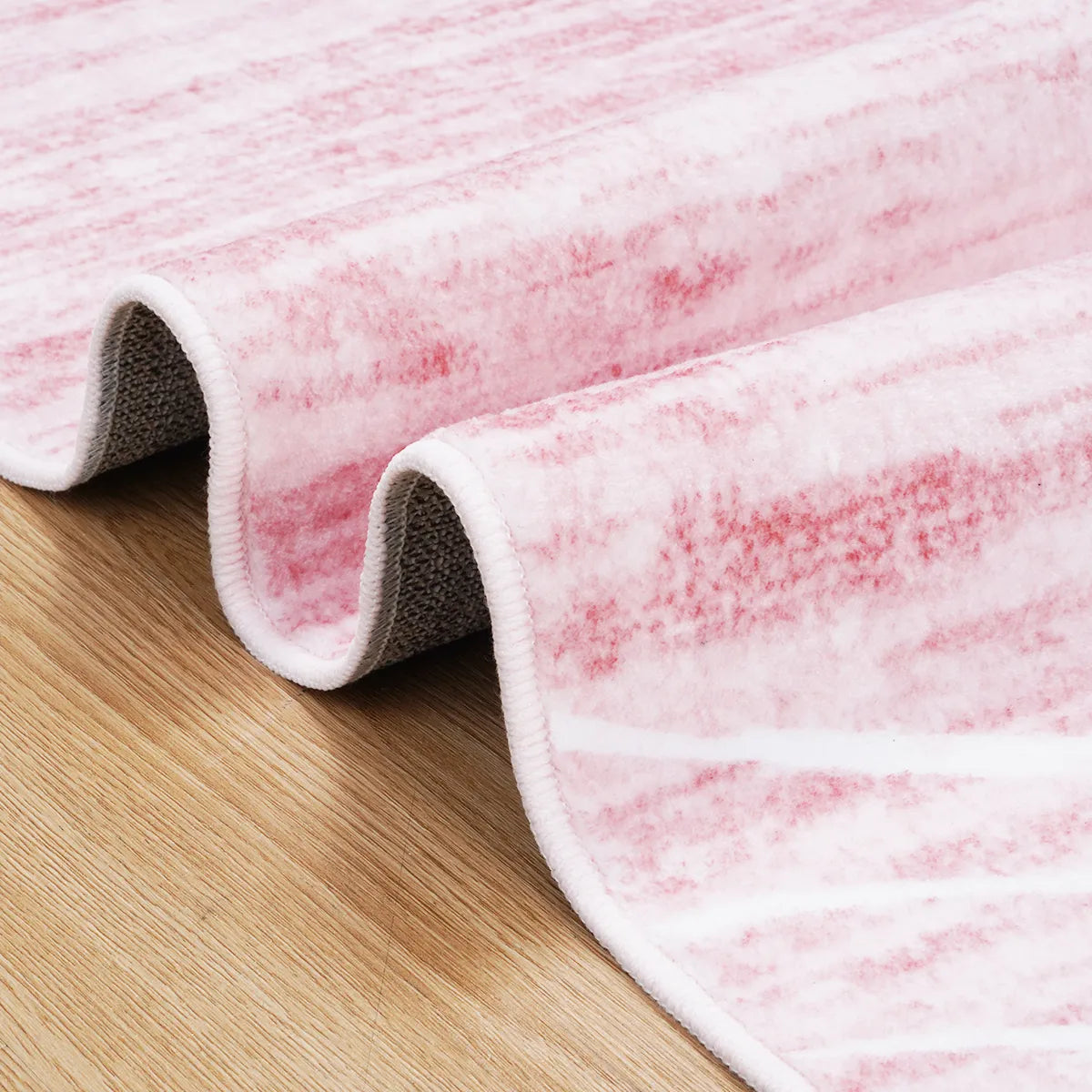 Ondel Washable Abstract Terrain Pink Rug Area Rugs Lahome