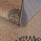 Aveline Washable Persian Floral Easy Jute Beige Indoor/Outdoor Rug Area Rugs Lahome