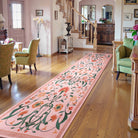Eira Washable Vintage Floral Medallion Pink Rug Rugs Lahome 2.5' x 10'