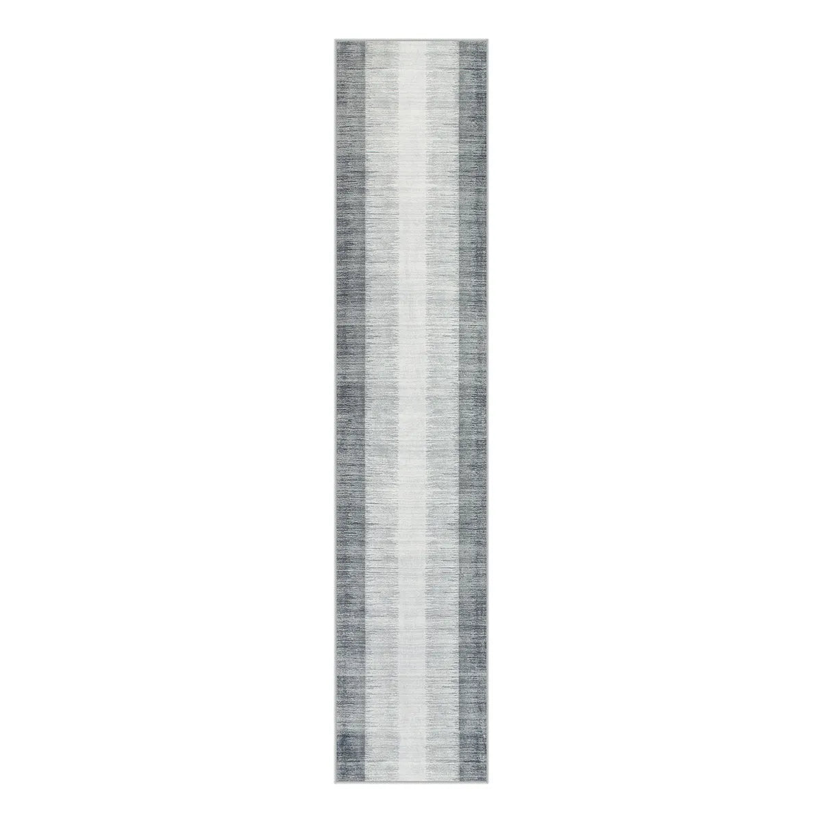 Lahome Modern Gradient Striped Grey Runner Rug