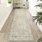 Alene Washable Vintage Medallion Floral Beige Rug Area Rugs Lahome 2.5' x 8'