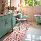 Eira Washable Vintage Floral Medallion Pink Rug Rugs Lahome