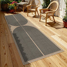 Enfys Washable Modern Rainbow Easy Jute Black Indoor/Outdoor Rug Clearance Rugs Lahome