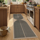 Enfys Washable Modern Rainbow Easy Jute Black Indoor/Outdoor Rug Clearance Rugs Lahome 2'5" x 8'