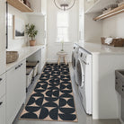 Solaro Washable Boho Geometric Easy Jute Black Indoor/Outdoor Rug Easy Jute Rug Lahome