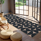 Solaro Washable Boho Geometric Easy Jute Black Indoor/Outdoor Rug Easy Jute Rug Lahome