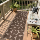 Solaro Washable Boho Geometric Easy Jute Brown Indoor/Outdoor Rug Easy Jute Rug Lahome 2.5' x 8'