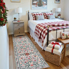 Sylvie Christmas Washable Boho Modern Parisian Garden Floral Ivory Rug Area Rugs Lahome