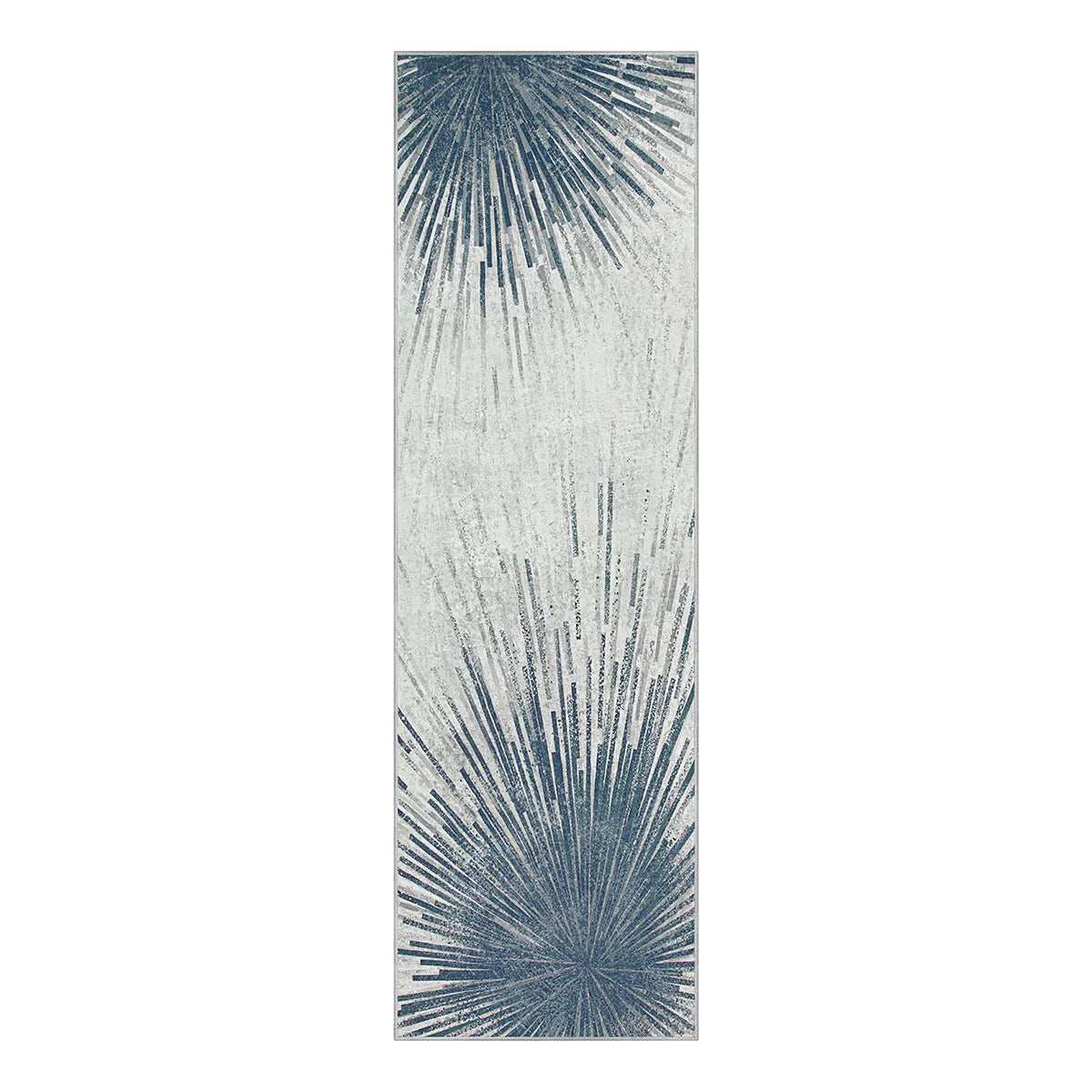 Lahome Modern Abstract Firework Blue Gray 2.5x8 Area Rug