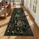 Elowen Washable Boho Forest Botanical Black Rug Rugs Lahome 2.5' x 8'