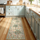 Elowen Washable Boho Forest Botanical Green Rug Rugs Lahome
