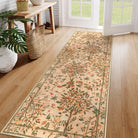 Elowen Washable Forest Botanical Walnut Brown Rug Rugs Lahome 2.5' x 8'