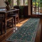 Marcel Washable Vintage Floral Bird Royal Blue Rug Area Rugs Lahome 2.5' x 8'