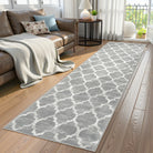 Meline Washable Classic Moroccan Trellis Light Grey Rug Area Rugs Lahome