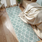 Meline Washable Classic Moroccan Trellis Sage Green Rug Area Rugs Lahome