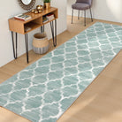 Meline Washable Classic Moroccan Trellis Sage Green Rug Area Rugs Lahome 2'6" x 8'