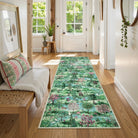 Vernay Washable Forest Woodland Green Rug Area Rugs Lahome 2' x 6'