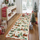 Gabriel Christmas Washable Cottage Lights Forest Animals Beige Rug Area Rugs Lahome