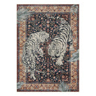 Rava Washable Wild Tiger Brown Rug Area Rugs Lahome