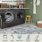 Margot Washable Vintage Distressed Blue Rug Area Rugs Lahome