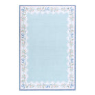 Maelis Washable Vintage Ribbon Blue Rug Rugs Lahome