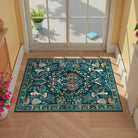 Avine Washable Bohemian Botanical Animals Green Rug Rugs Lahome 2' x 3'