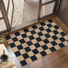 Colette Washable Checkered Easy Jute Black Indoor/Outdoor Rug Easy Jute Area Rug Lahome 2' x 3'