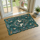 Elysia Washable Maximalist Unicorn Garden Dark Green Rug Area Rugs Lahome 2' x 3'