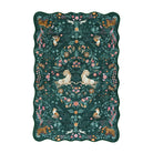 Elysia Washable Maximalist Unicorn Garden Dark Green Rug Area Rugs Lahome