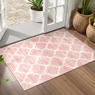 Meline Washable Classic Moroccan Trellis Baby Pink Rug Clearance Rugs Lahome 2' x 3'
