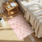 Meline Washable Classic Moroccan Trellis Baby Pink Rug Clearance Rugs Lahome