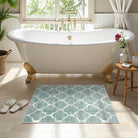 Meline Washable Classic Moroccan Trellis Sage Green Rug Area Rugs Lahome