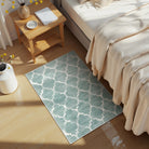 Meline Washable Classic Moroccan Trellis Sage Green Rug Area Rugs Lahome
