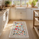 Solace Washable Boho French Elegant Floral Colorful Rug Rugs Lahome