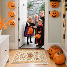 Violette Washable Halloween Pumpkin Yellow Rug Rugs Lahome