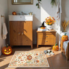 Violette Washable Halloween Pumpkin Yellow Rug Rugs Lahome