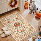 Violette Washable Halloween Pumpkin Yellow Rug Rugs Lahome