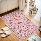 Vionnet Washable Modern Parisian Insect Pink Rug Area Rugs Lahome