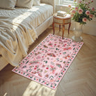 Vionnet Washable Modern Parisian Insect Pink Rug Area Rugs Lahome