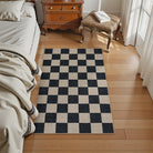 Colette Washable Checkered Easy Jute Black Indoor/Outdoor Rug Easy Jute Area Rug Lahome 2' x 3'