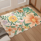 Ondine Washable Modern Botanical Floral Beige Rug Rugs Lahome 2' x 3'