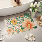 Ondine Washable Modern Botanical Floral Beige Rug Rugs Lahome