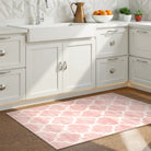 Meline Washable Classic Moroccan Trellis Baby Pink Rug Clearance Rugs Lahome 2' x 4'