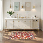 Clearance Meline Washable Classic Moroccan Trellis California Sunset Rug Clearance Rugs Lahome