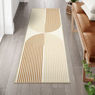 Sarrah Washable Modern Minimalism Rainbow Khaki Runner Rug Runner Rugs Lahome