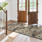 Elise Washable Ultra-thin Transitional Vintage Floral Moroccan Trellis Grey Rug Area Rugs Lahome