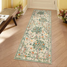 Elowen Washable Boho Forest Botanical Green Rug Rugs Lahome