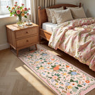 Fleurin Washable Floral Garden Pink Rug Area Rugs Lahome
